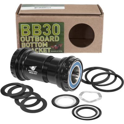 Ruote ruote di produzione MFG Staffa inferiore BB30 SRAM 22 24mm Abec 3 Nero