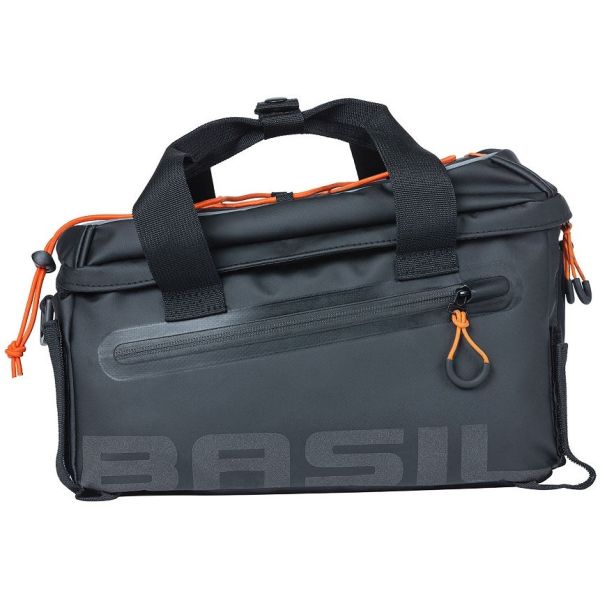 Basil Miles Bague Gagge Thininga Borse - Sporty Bicycle Borse per uomini e donne - Arancia nera - impermeabile - 7 litri