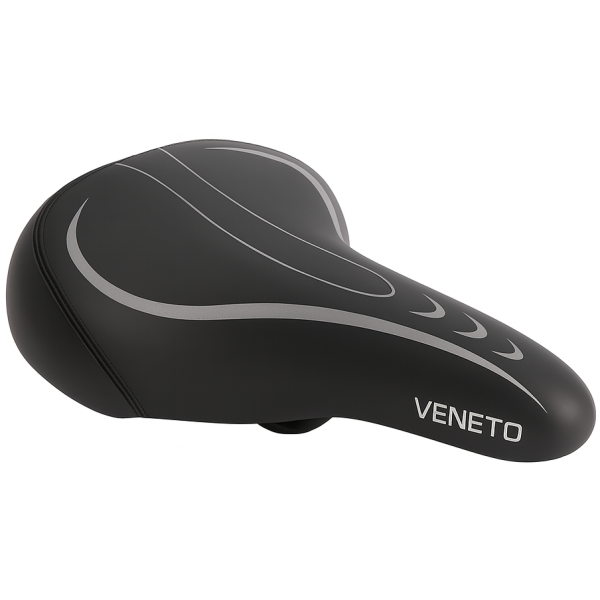 Edge fietszadel veneto incl. oppakbeugel en achterlicht - zwart