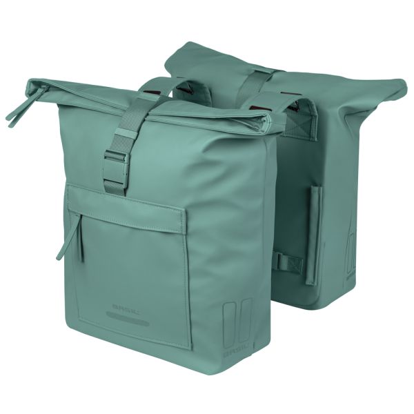 Borsa doppia da bicicletta Basil Brooklyn 41l 14 x 30 x 37 cm - verde