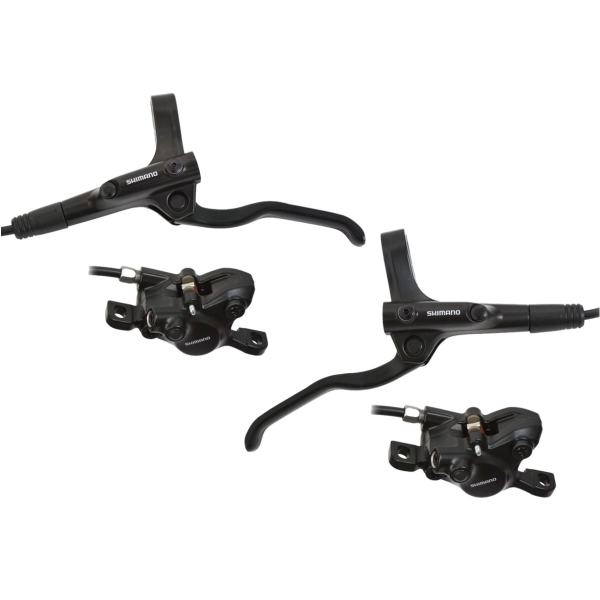 Set freno a disco idraulico Shimano MT200 anteriore e posteriore - senza disco freno - nero