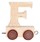 Bongers giocattolo in legno lettera f con ruote alte 6 cm