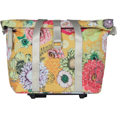 Basil Bloom Field Mik Fietshandbag - Geel, Compact and Durable - 8-11L