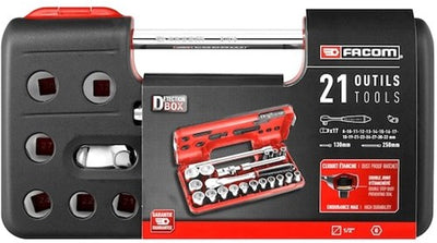 Facom comp box 1 2''6 lati con cricchetto con parapolvere. testa