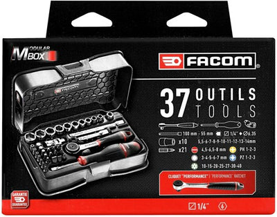 Scatola prese Facom 1 4 Stringere e svitare su 6 lati.