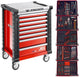 Facom jet tool trolley 8 drawers m3, 5 drawers. loading, red