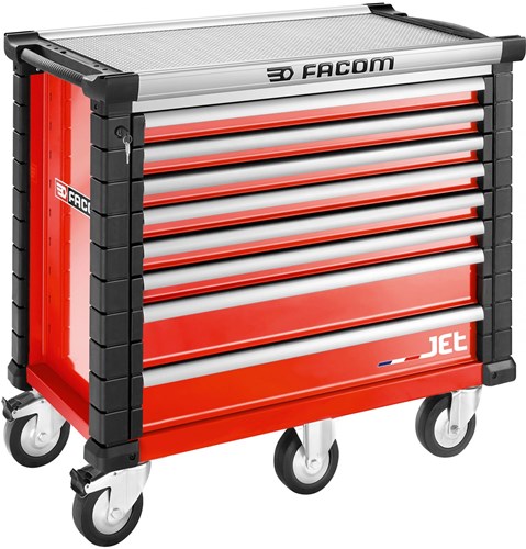 Facom jet gereedschapswagen 8 laden m5 rood - jet.8m5a - jet.8m5a