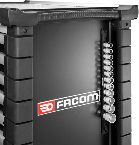 Set di prese Facom ogv® | 1 2” 6 facce | 12 pezzi su guida - s.40egrppb