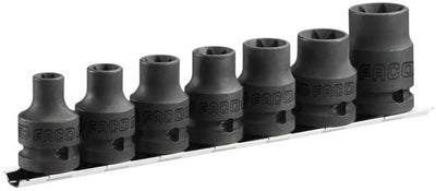 Juego de vasos de impacto Facom 1 2 torx e10-e24 - nstx.j7