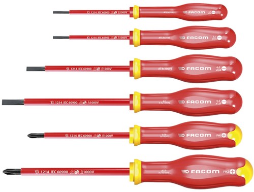 Facom set 6 cacciaviti 1000v taglio ph - atpve.j6pb