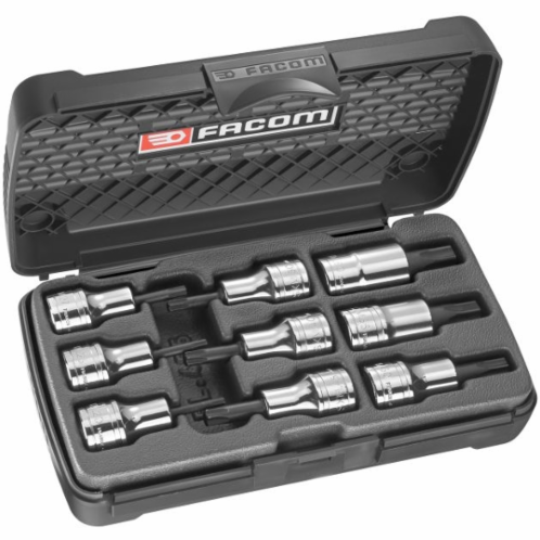 Juego de 9 vasos de destornillador Facom torx 1 2