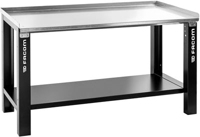 Banco de trabajo con soporte Facom | 1,5m + encimera galvanizada - wb2.1500gs
