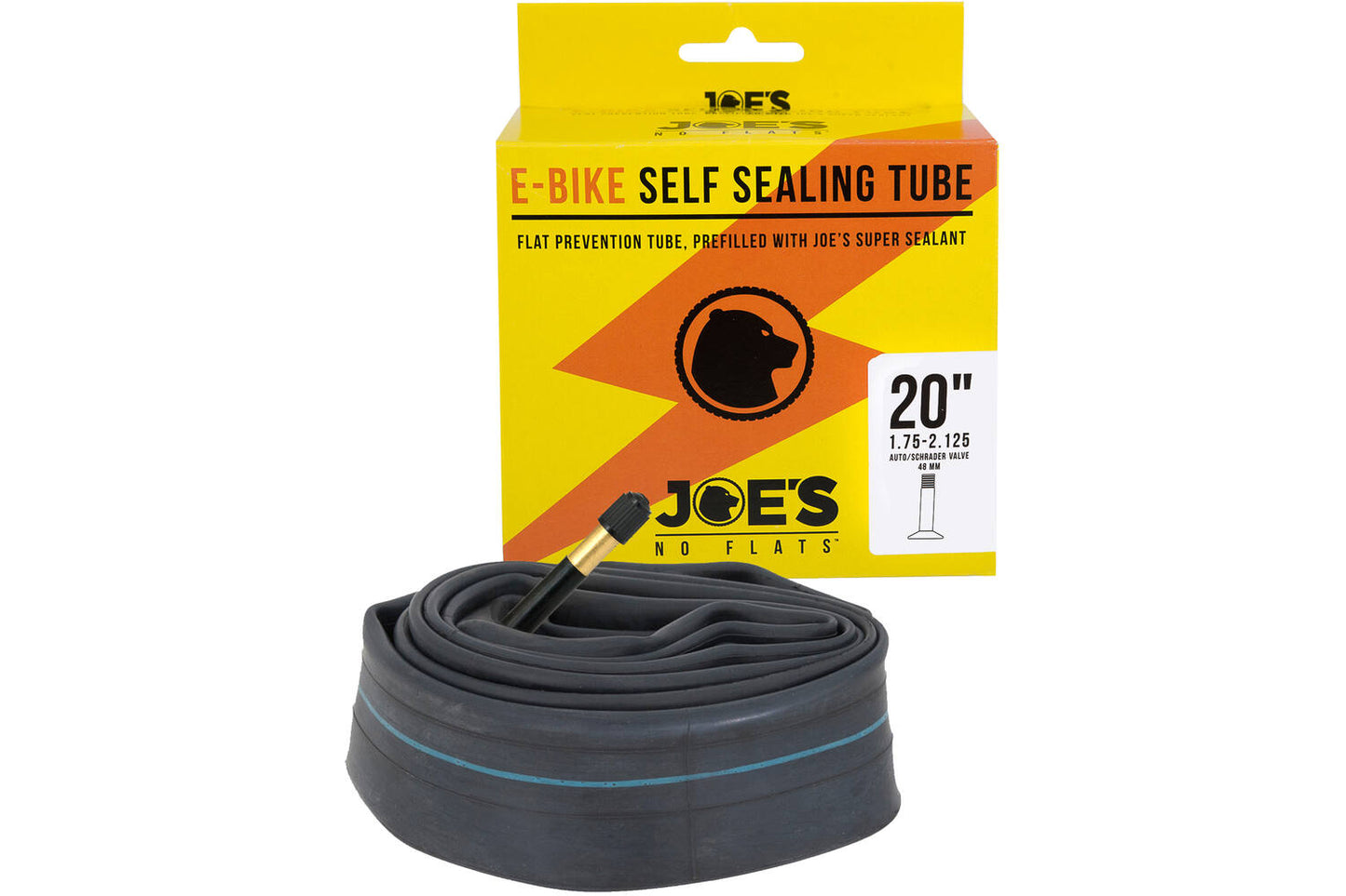 Joe's No Flats Tubo interno Tubo de auto sellado AV 48 mm 20x1.75-2.25 E-Bike