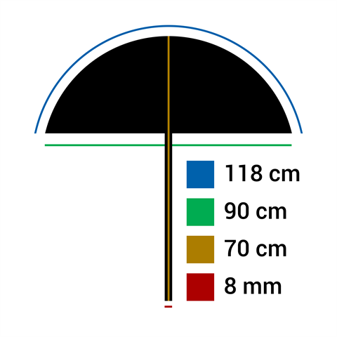 Falcon Eyes Softbox paraguas difuso blanca UB-48 118 cm