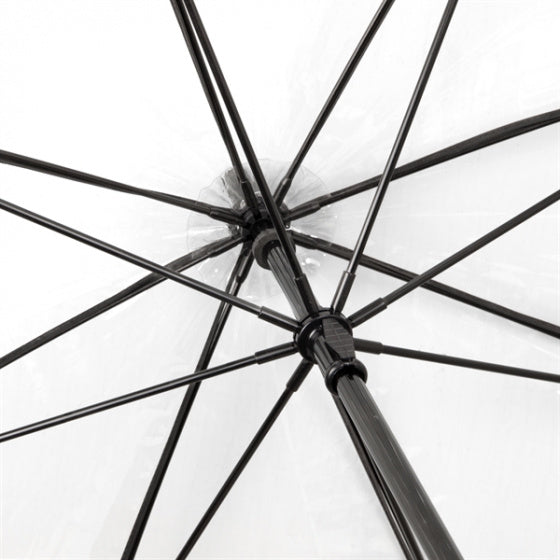 Falcone Paraplu 120 cm polyester transparant zwart