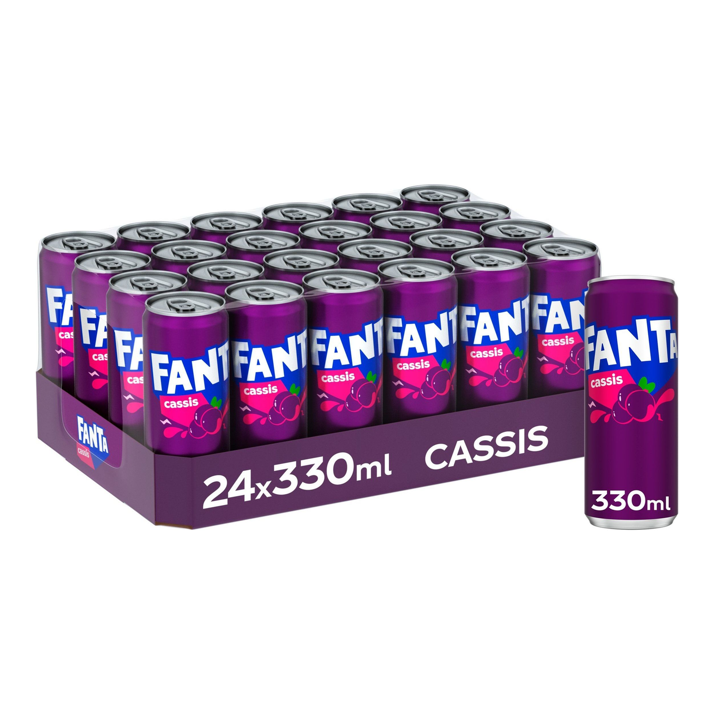 Lata de fanta cassis (24x 33cl)