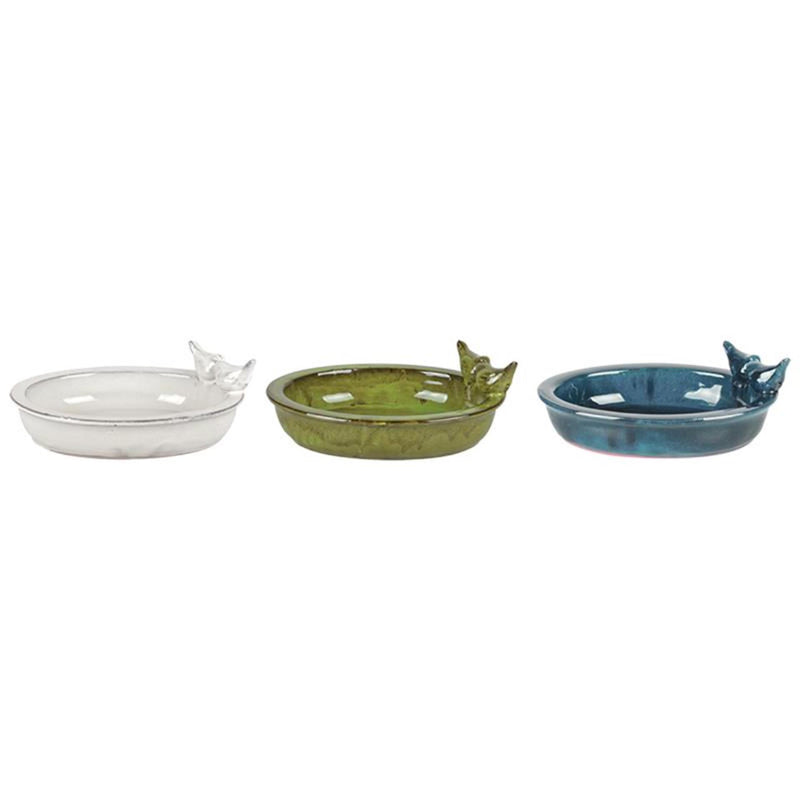 Abbeveratoio per uccelli ovale in ceramica di design Esschert