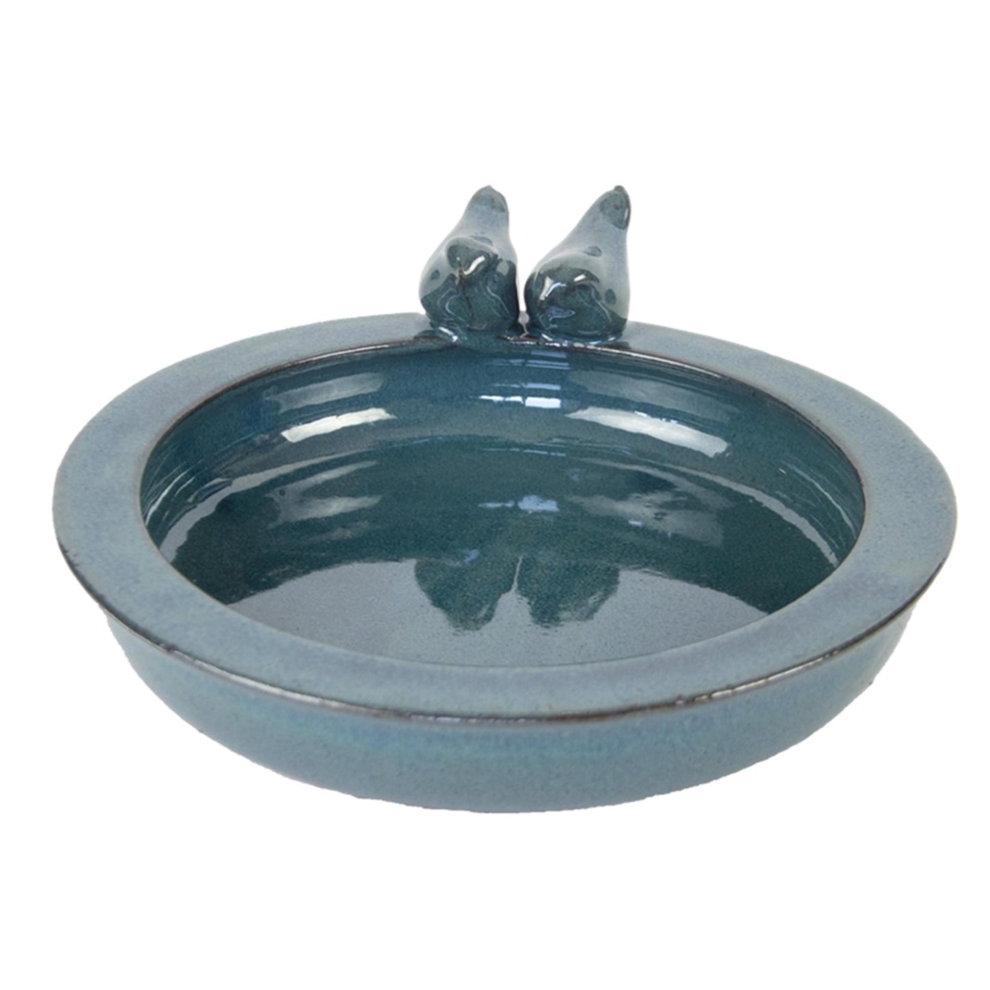 Esschert design birdbath ceramic petrol