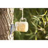 Esschert design vogelvoerpindakaas in glazen tuinmok 10x8x9cm