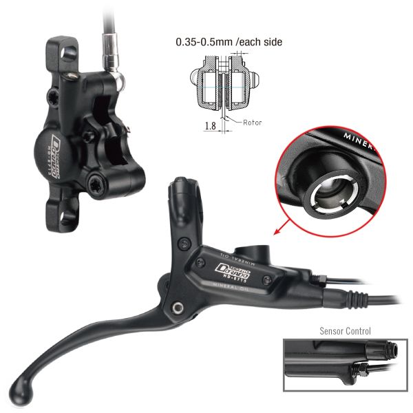 Tektro HD-E715 Hydraulic disc brake RH 1800mm Black
