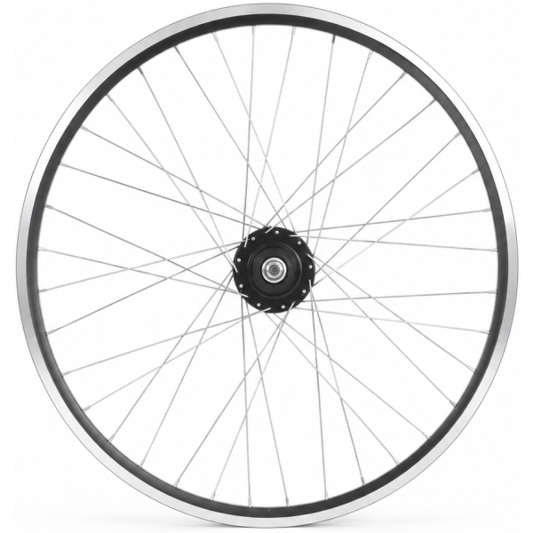 Ruota posteriore Shimano 28 alluminio zac 2000 cerchio nero argento - mozzo sg-c6001-8r nexus 8 e raggi inox
