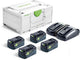 Festool 577709 | energie-set 18v in systainer³ sys3 m 187 (4x 5.0ah accu + tcl 6 duo snellader) - 577709