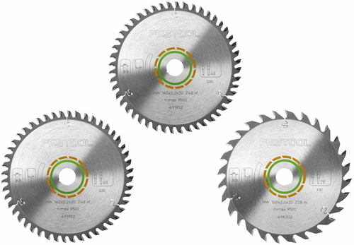 Accessori Festool Set lame per sega ksb-sort 3 w 160x2,2 | per materiali spessi – 578565