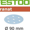 Festool accessori dischi abrasivi stf d90 6 p220 gr 100 | 497370