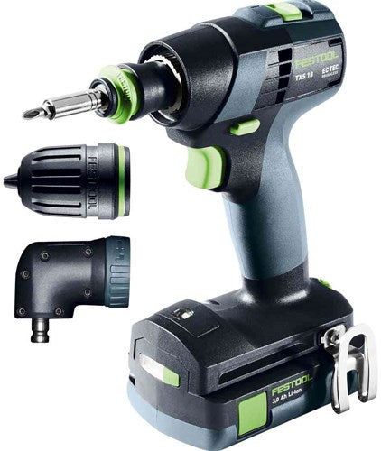 Festool accu-schroefboormachine txs 18 c 3,0-set (2x 3.0ah accu + lader) - 576896