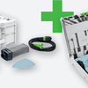 Festool dts 400 req gr-sys p levigatrice a delta | Systainer 3 - 578208 riempito con carta vetrata granata