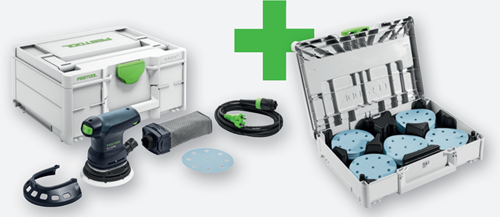 Festool ets 125 req gr sys p levigatrice eccentrica | con Systainer in carta vetrata granata riempita 3 - 578202