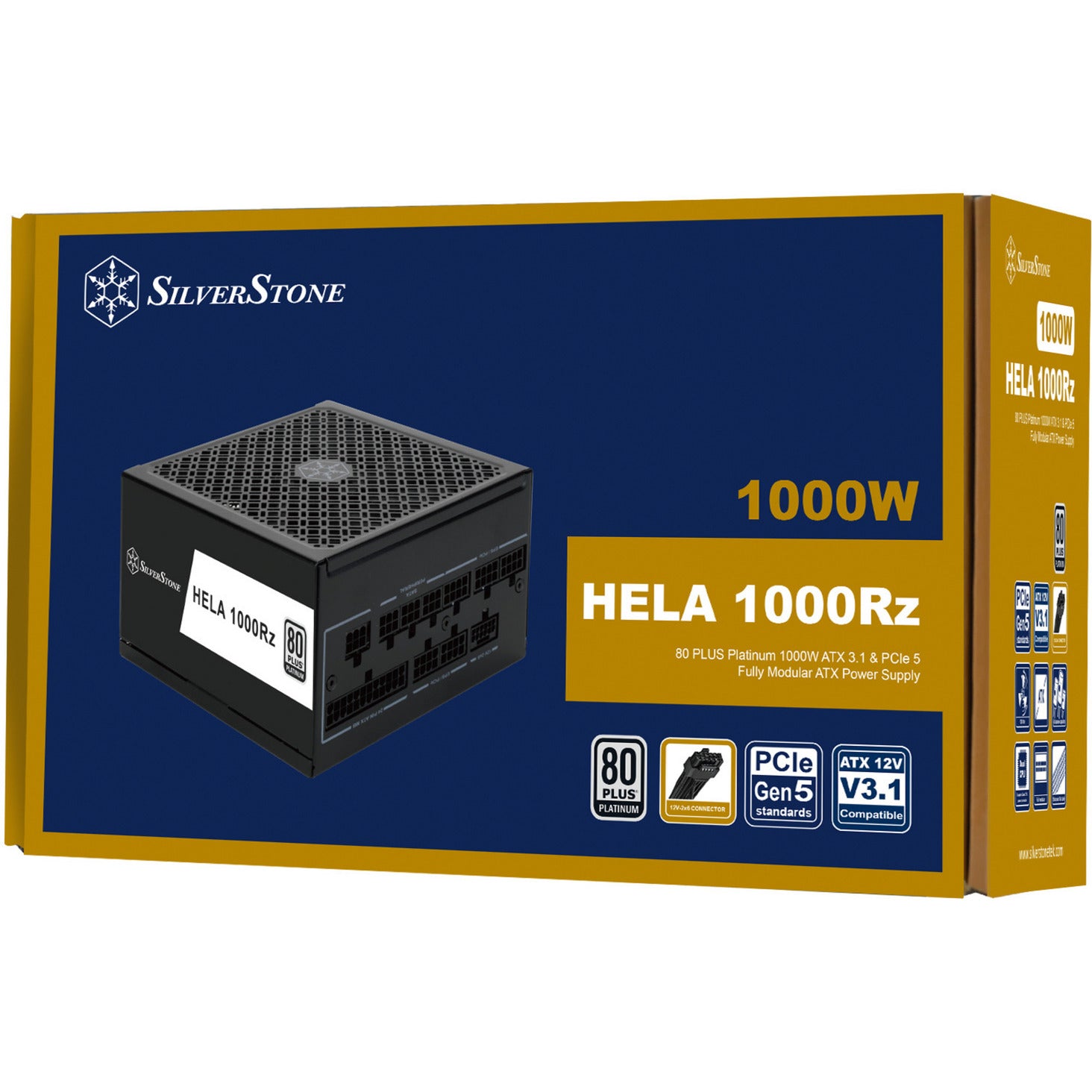 Alimentatore modulare Silverstone hela 1000rz da 1000 watt (nero, 1x 12v-2x6, 5x pcie)