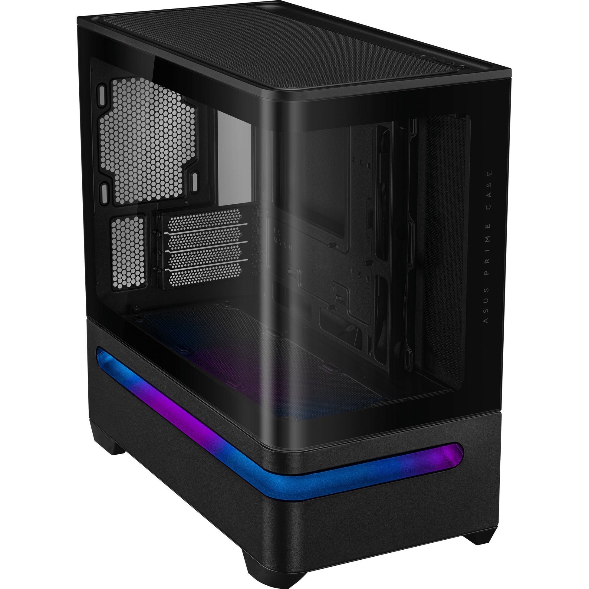 Custodia Midi Tower Asus Prime Ap202 (nero | 2x USB-A | 1x USB-C | RGB | vetro temperato)