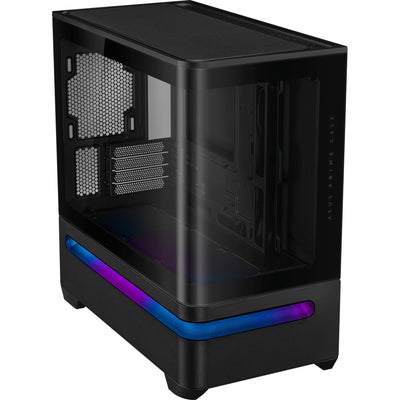 Carcasa Asus Prime Ap202 Midi Tower (negro | 2x USB-A | 1x USB-C | RGB | vidrio templado)