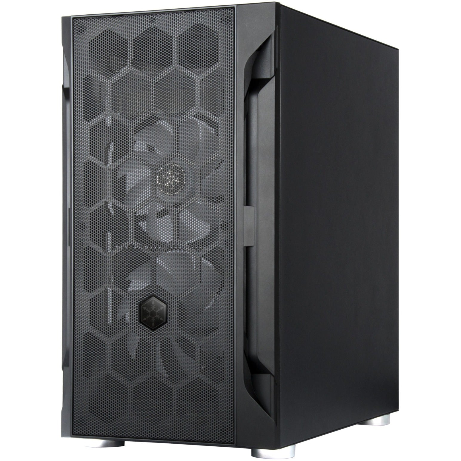 Silverstone sst-fah1mb-pro midi tower behuizing (zwart | 3x usb-a | rgb | tempered glass)