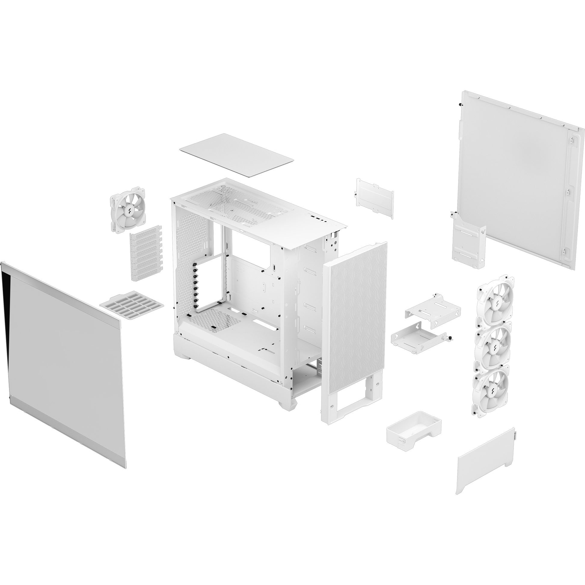 Diseño fractal Pop XL Air RGB White TG Clear Tint