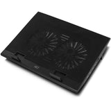 Act connectivity laptopstandaard, met ventilator, hoogte verstelbaar in 2 standen (zwart, 4-poorts usb 2.0 hub) - afbeelding 1