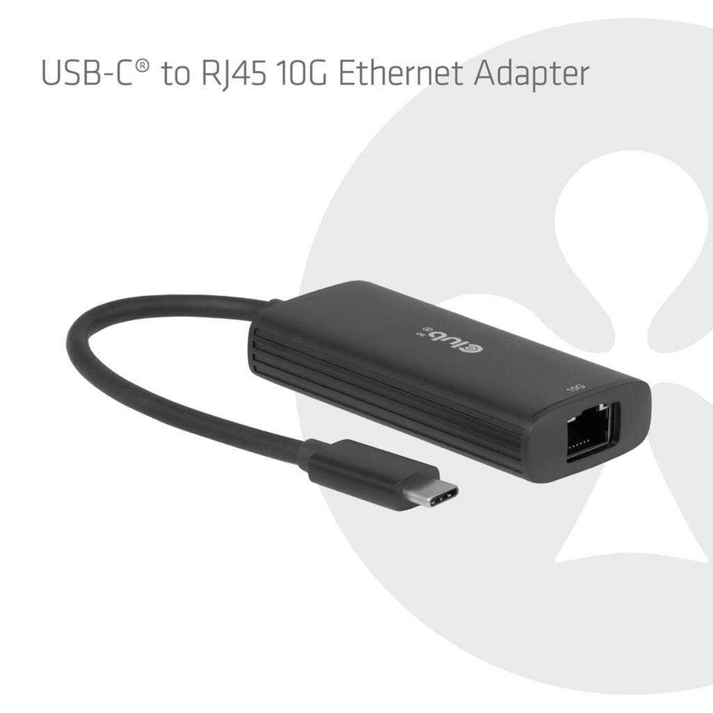 Club 3D CAC-2531 Adattatore Ethernet da USB-C a RJ45 10G (nero)