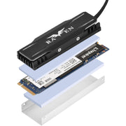 Silverstone tp03-argb heatsink (zwart, geschikt voor m.2 2280 ssd) - afbeelding 9