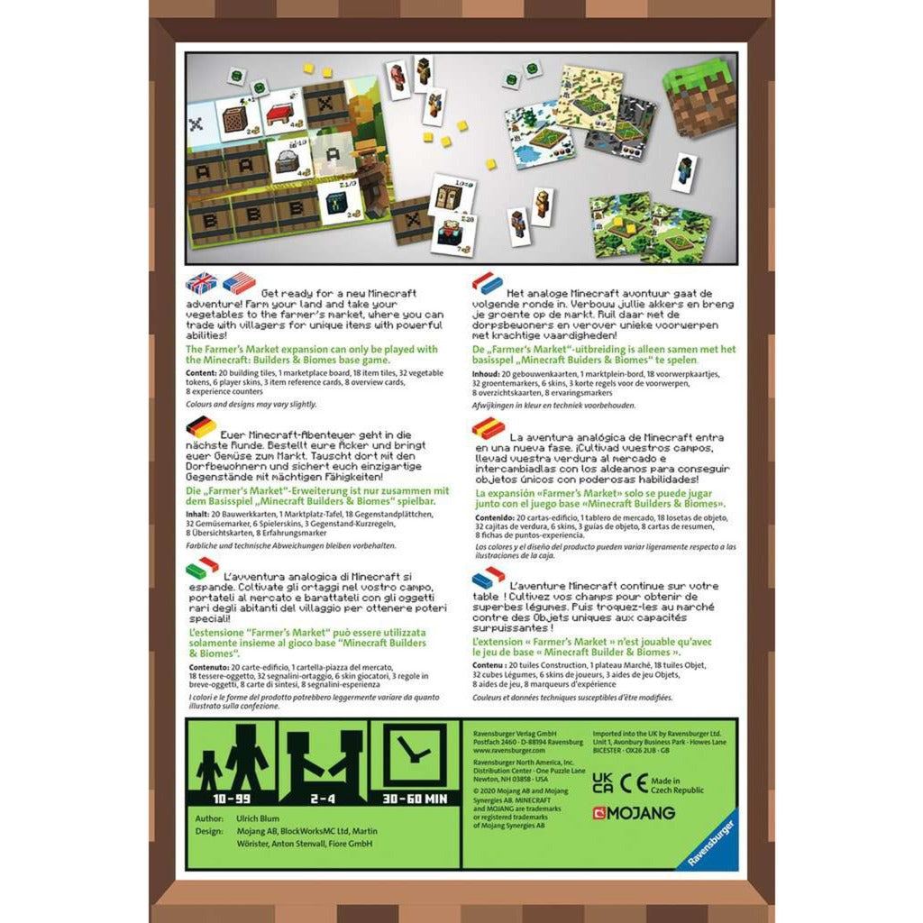 Ravensburger Minecraft Builders Biomes Farmers Market Expansi