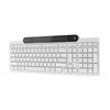 Lenovo 800 self-charging bluetooth keyboard (wit, us lay-out (qwerty), plunger, 100%, plunger switch, bluetooth 5.1, usb-c)