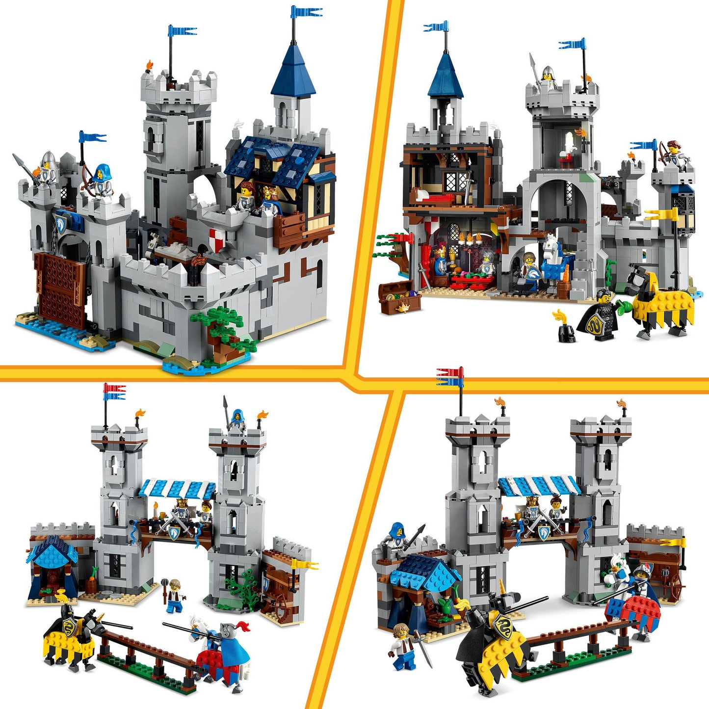 Lego creator 31168 middeleeuwse kasteel met ridders te paard