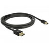 Delock mini displayport > displayport kabel (zwart, 2 meter, 8k 60 hz )