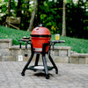 Kamado joe joe jr®-kar met zijtafels barbecuewagen (zwart)