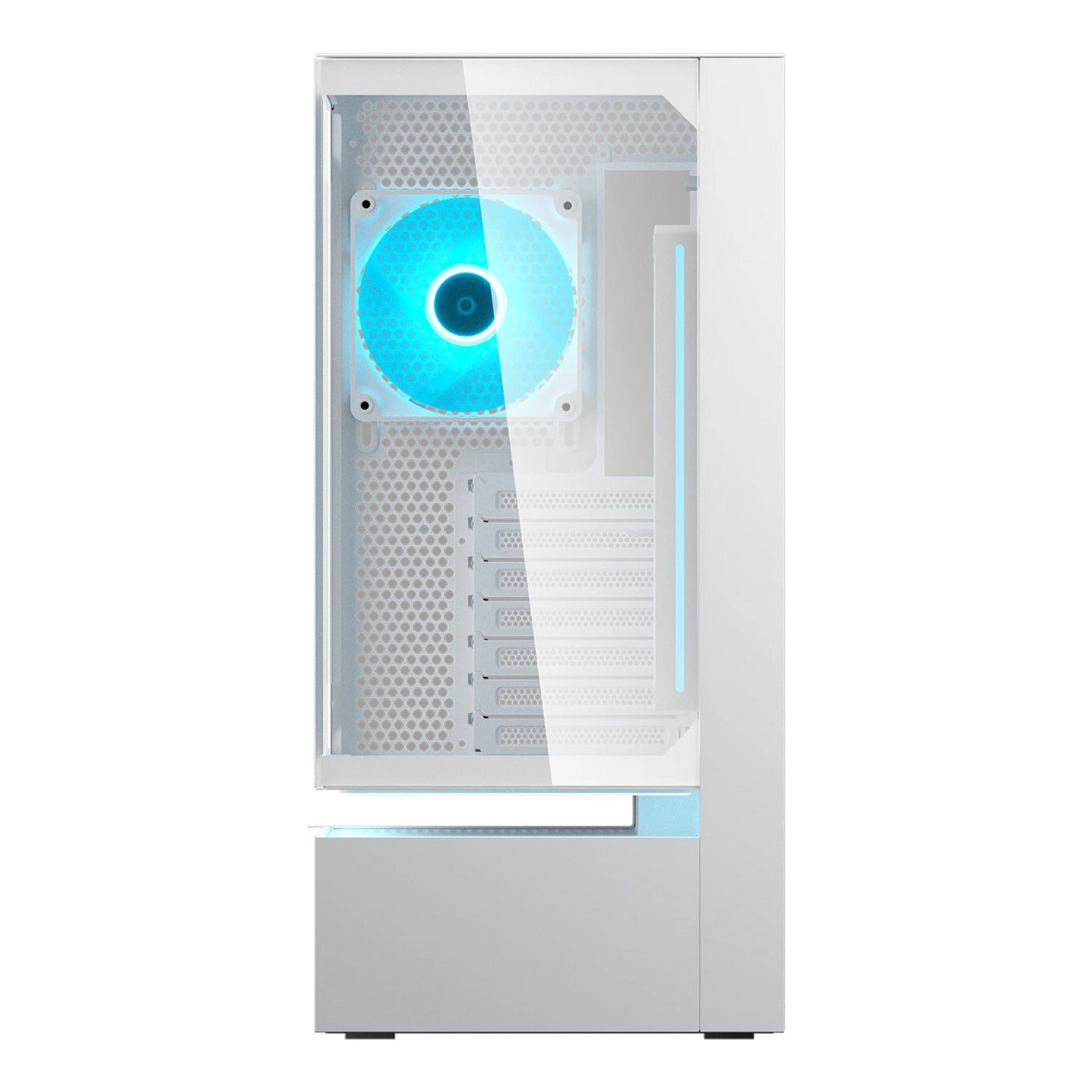 Custodia midi tower Cougar cfv235 (bianco | 2x USB-A | 1x USB-C | RGB | vetro temperato)