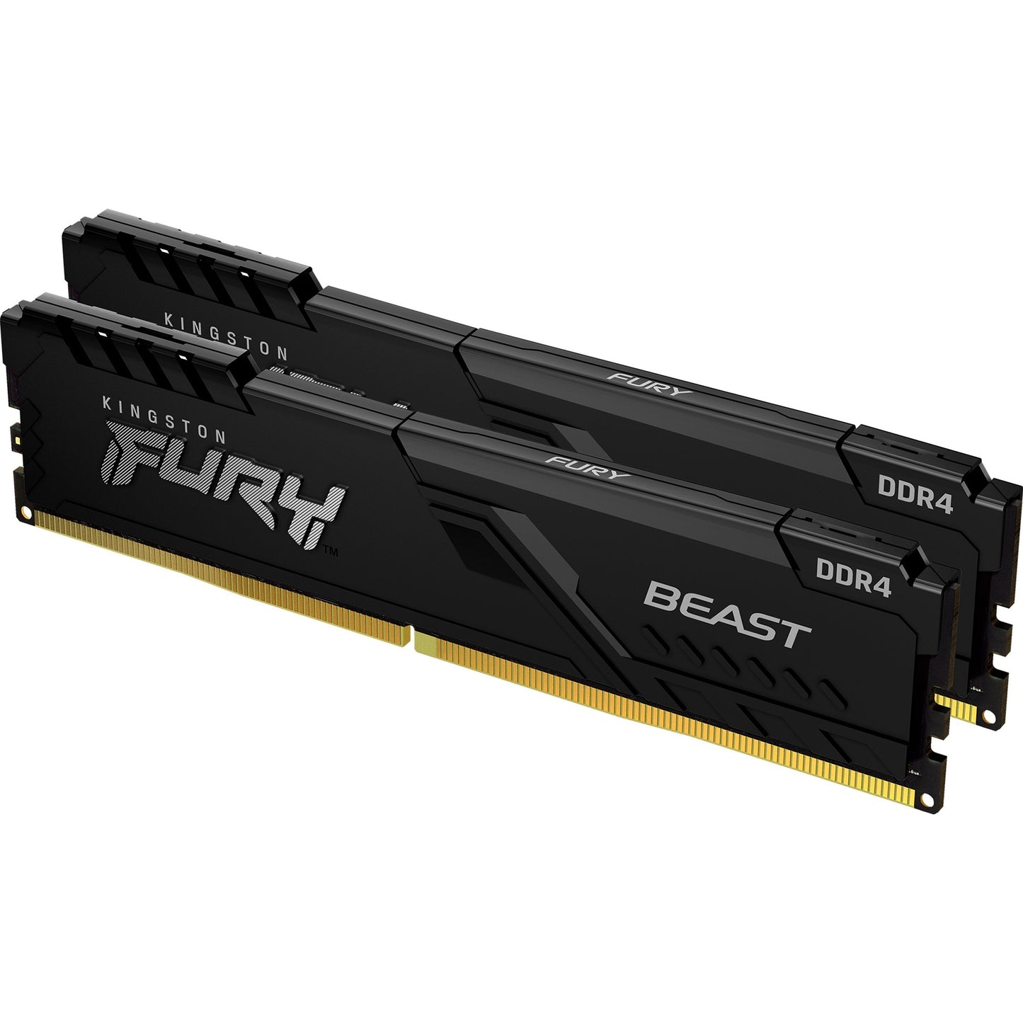 Kingston fury 16 gb ddr4-3600 (2x 8 gb) kit werkgeheugen (zwart, kf436c17bbk2 16, beast, xmp 2.0)