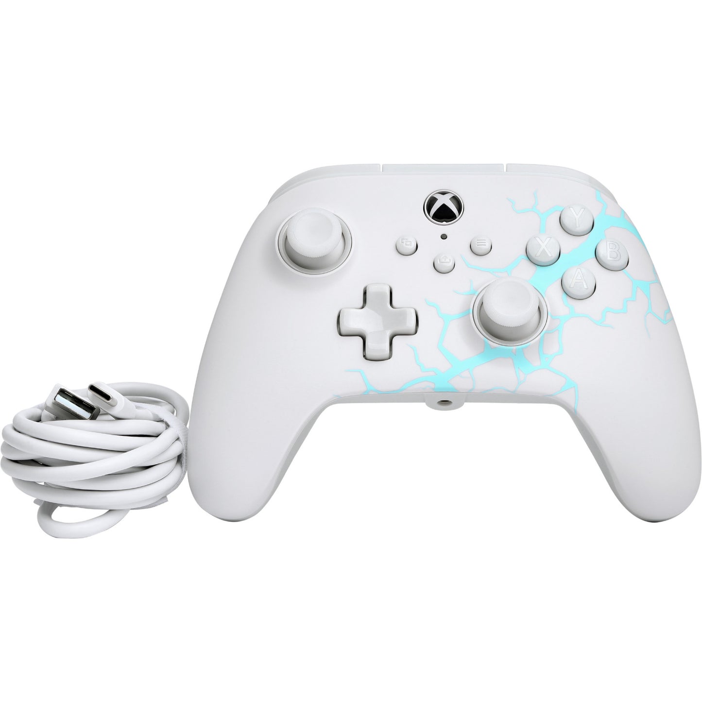 Controller Powera Advantage con cavo per xbox serie x|s - polar ice (bianco blu, xbox serie x|s, xbox one, PC)