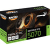 Inno3D N50702-12D7X-195064N GeForce RTX ™ 5070 Twin X2 OC, ATX, 12 GB, GDDR7, 192 bits, 672 GB S