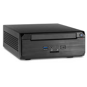 Inter-tech itx mw-02 ii htpc behuizing (zwart | 1x usb-a | 1x usb-c) - afbeelding 1