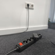 Act connectivity act stekkerdoos met lichtgevende schakelaar, 6 sockets, 3 m, zwart ac2465 - afbeelding 5